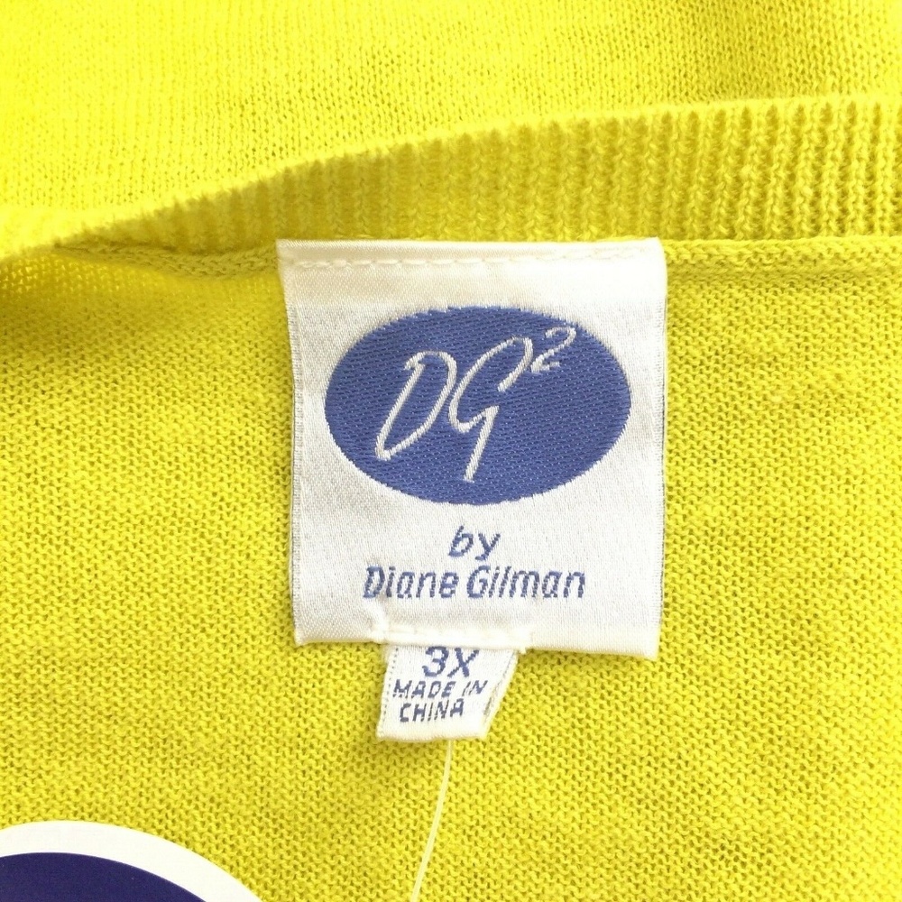 LAST CHANCE! DG2 Diane Gilman Top Women S Chartruese NEW - Picture 6 of 8